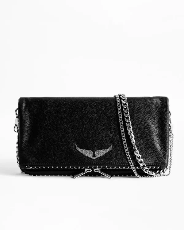 BOLSO ROCK GRAINED LEATHER + STUDS ZADIG & VOLTAIRE