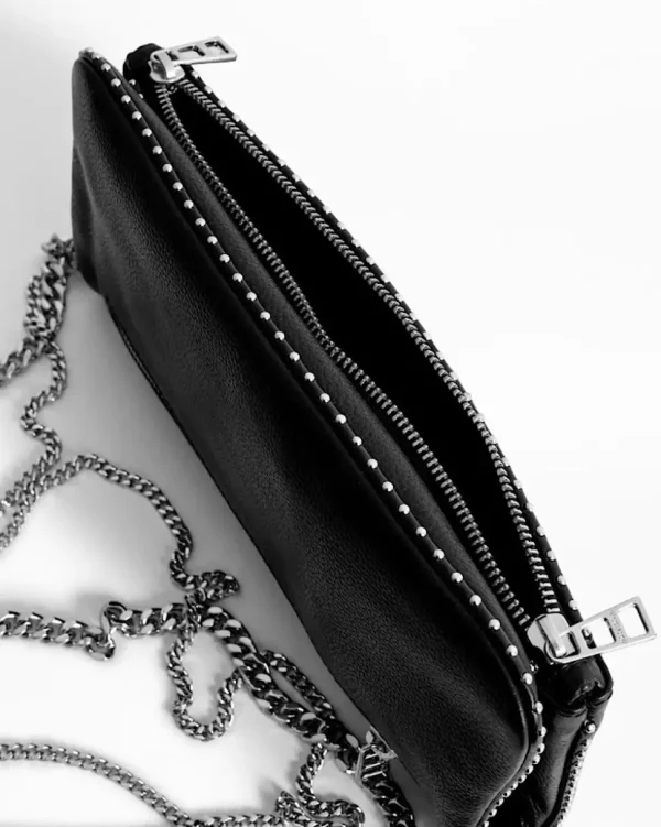 BOLSO ROCK GRAINED LEATHER + STUDS ZADIG & VOLTAIRE