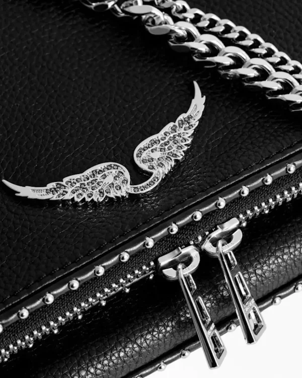 BOLSO ROCK GRAINED LEATHER + STUDS ZADIG & VOLTAIRE