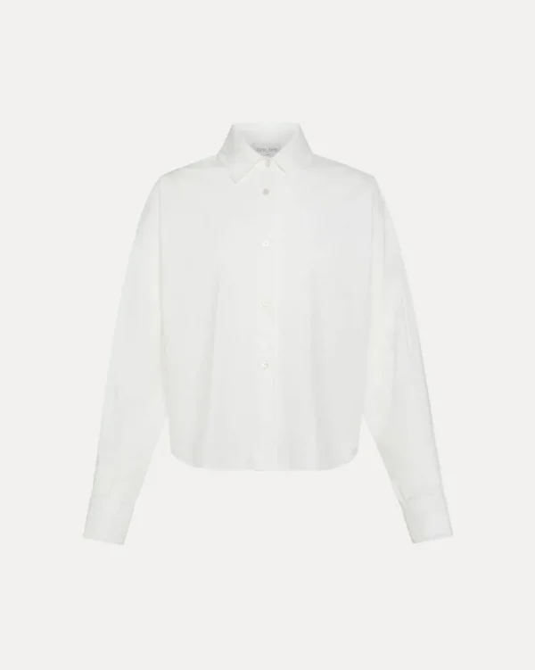 CAMISA BLANCA BÁSICA EN POPELÍN FORTE_FORTE