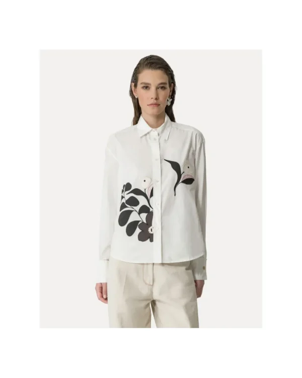 CAMISA "LE BOUQUET" EMBROIDERY BCI COTTON POPLINE FORTE_FORTE