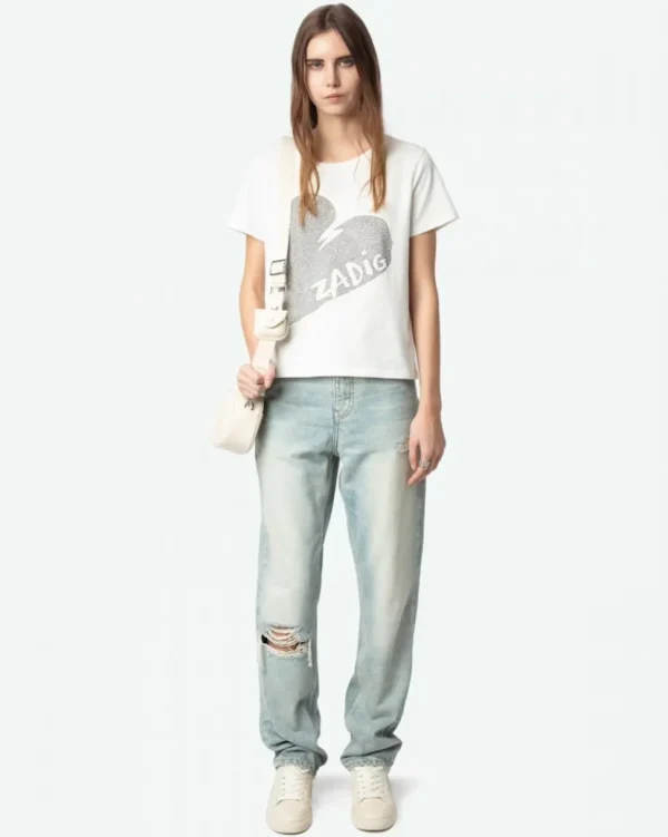 CAMISETA ALYS HC BIG HEART STRASS ZADIG & VOLTAIRE