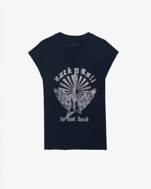 CAMISETA CLOE GUITAR WINGS STRASS ZADIG & VOLTAIRE