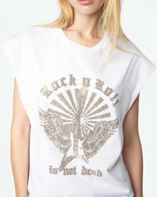 CAMISETA CLOE GUITAR WINGS STRASS ZADIG & VOLTAIRE