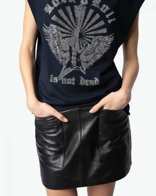 CAMISETA CLOE GUITAR WINGS STRASS ZADIG & VOLTAIRE