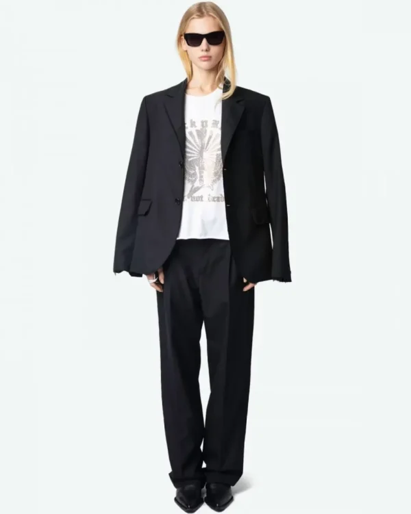 CAMISETA CLOE GUITAR WINGS STRASS ZADIG & VOLTAIRE