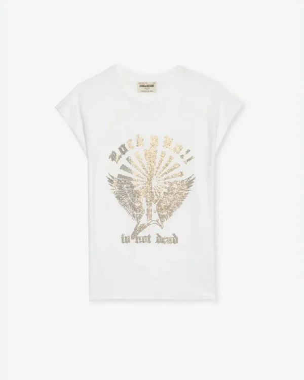 CAMISETA CLOE GUITAR WINGS STRASS ZADIG & VOLTAIRE
