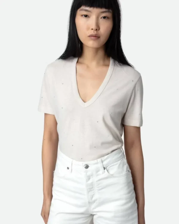 CAMISETA WASSA DOTS STRASS ZADIG & VOLTAIRE