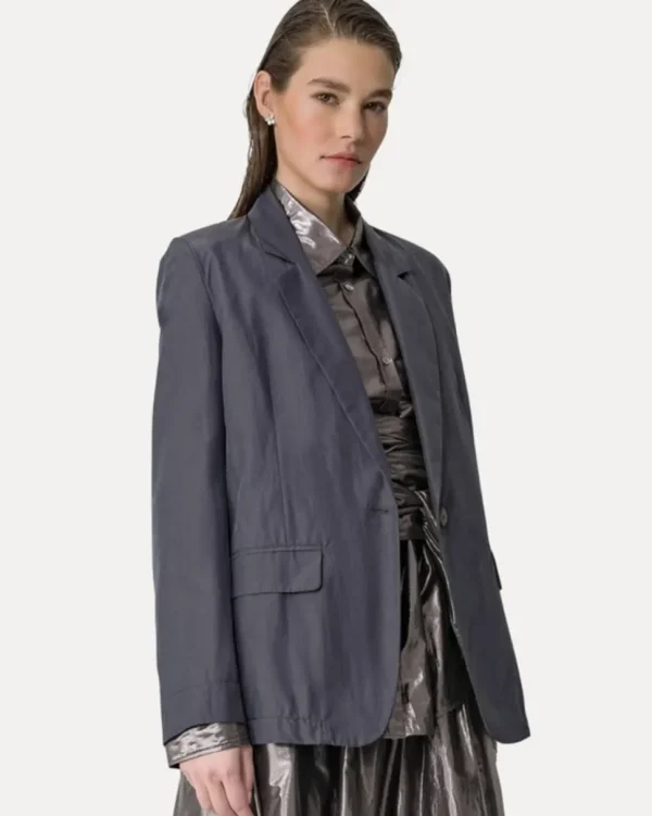 CHAQUETA BOXY DE TAFETÁN CHIC FORTE_FORTE