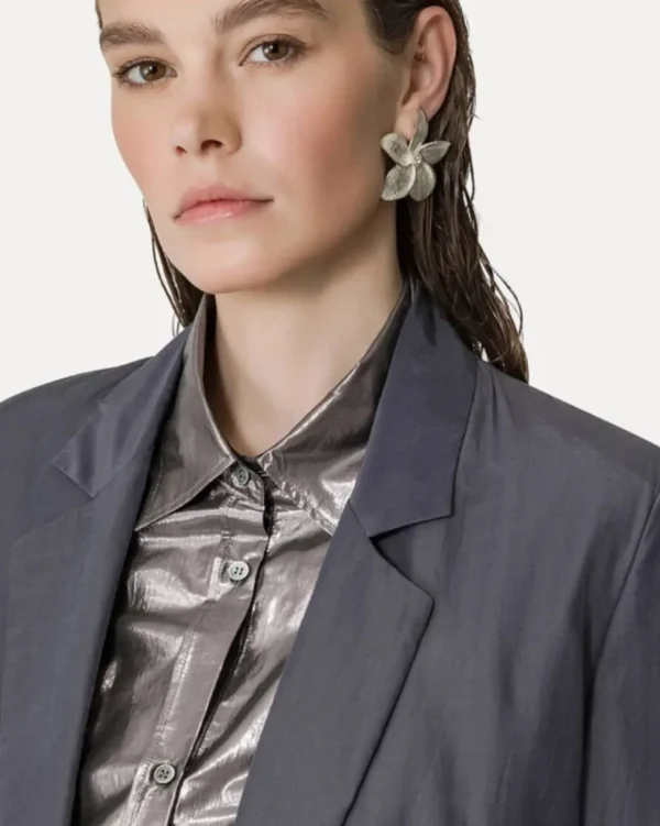 CHAQUETA BOXY DE TAFETÁN CHIC FORTE_FORTE