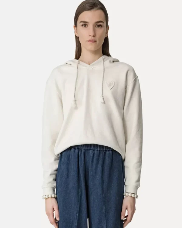 ESSENTIAL DIAGONAL COTTON HOODIE SWEATSHIRT FORTE_FORTE