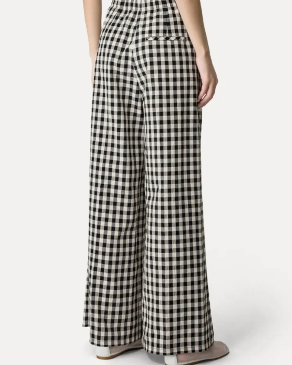 PANTALONES COTTON GINGHAM WIDE LEG FORTE_FORTE