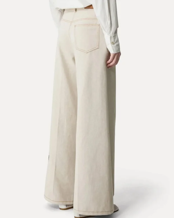 PANTALONES "LE BOUQUET" DENIM BORDADO 5 BOLSILLOS FORTE_FORTE