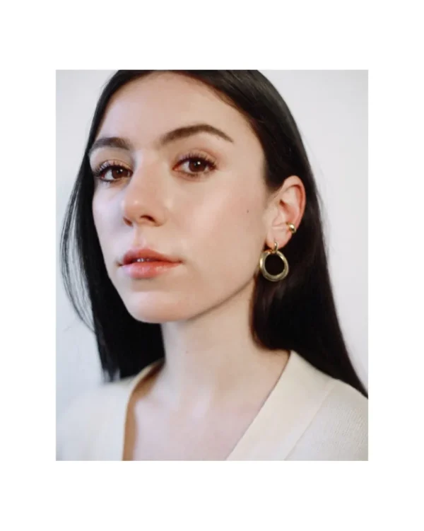 PENDIENTES ARO IRREGULAR DORADO HELENA ROHNER