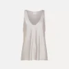 STRETCH HEAVY SATIN SILK TANK TOP FORTE_FORTE