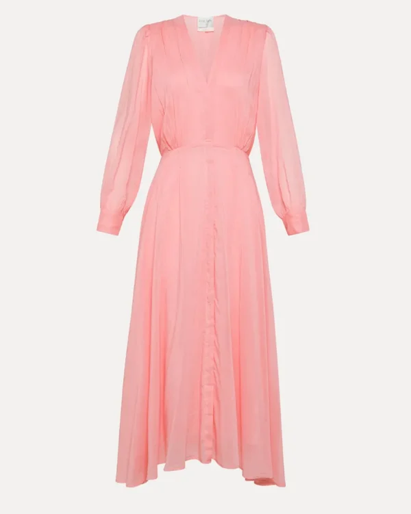 VESTIDO ESSENTIAL CO/SE VOILE LONG SLEEVES FORTE_FORTE