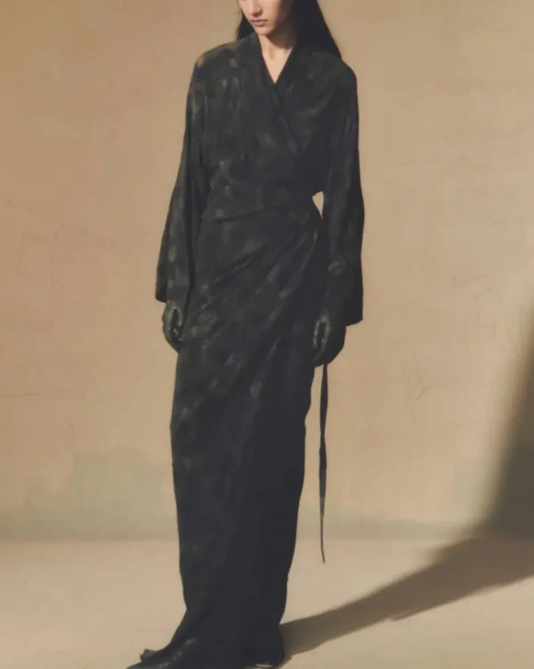 VESTIDO ESTAMPADO DE SEDA CORTANA