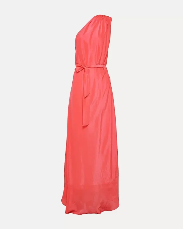 VESTIDO HABOTAI SILK ONE SHOULDER BELTED FORTE_FORTE
