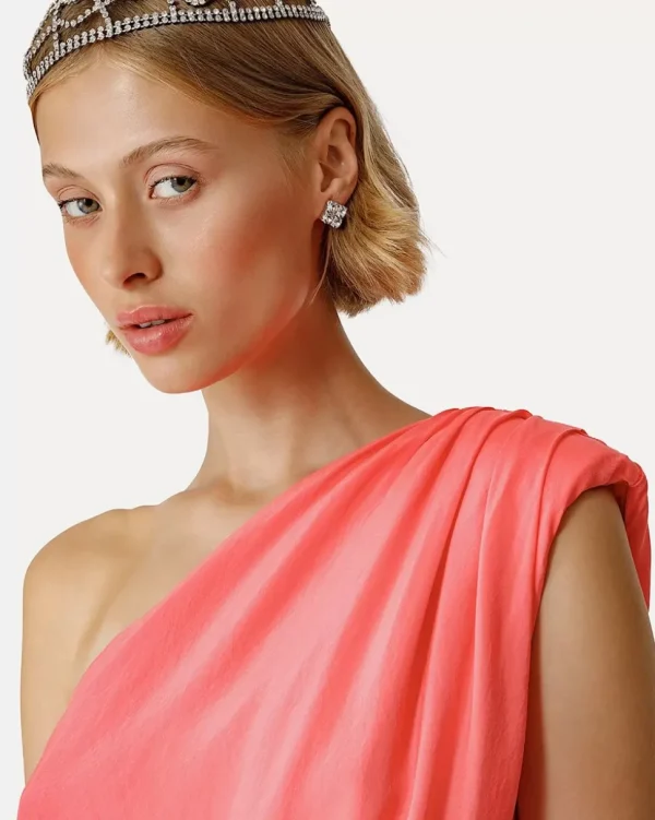 VESTIDO HABOTAI SILK ONE SHOULDER BELTED FORTE_FORTE