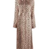 VESTIDO "THE TWILIGHT LEOPARD" PRINT SATIN MIDI DRESS FORTE_FORTE